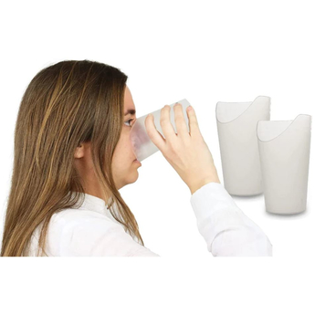 Cut out cup with nose hole