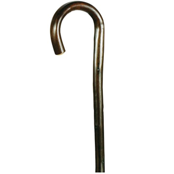 Chestnut Crook Walking Stick - Brown