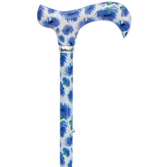 Adjustable Derby Walking Cane - Cornflowers