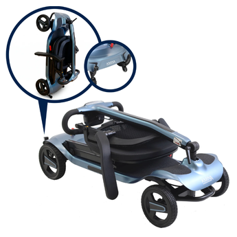 KMINA Folding Electric Scooter FOLDED TILLER
