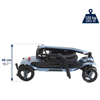 KMINA Folding Electric Scooter FOLDED DIMENSIONS