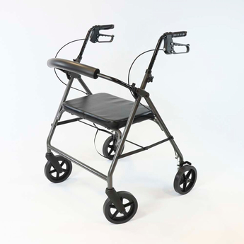 A-Series Heavy Duty Bariatric 4 Wheel Rollator – Grey