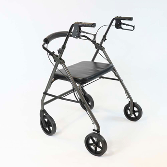 A-Series Heavy Duty Bariatric 4 Wheel Rollator – Grey