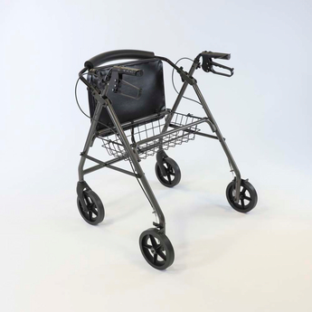 A-Series Heavy Duty Bariatric 4 Wheel Rollator – Grey