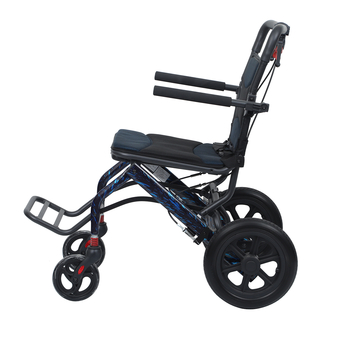 Suitcase Folding Attendant Wheelchair side