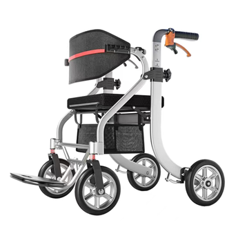 Aluminum Foldable 2 in 1 Outdoor Rollator/Wheelchair