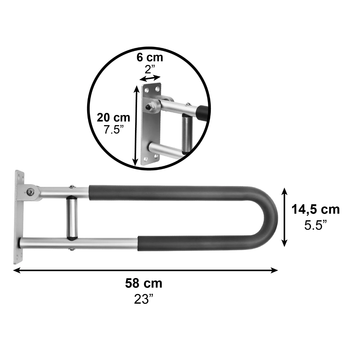 Foldable Toilet Grab Bar