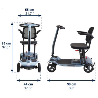 KMINA Folding Electric Scooter MEASUREMENTS