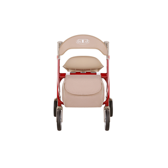 Red Antar Aluminium Rollator with Bag