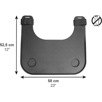 Wheelchair Tray - Black