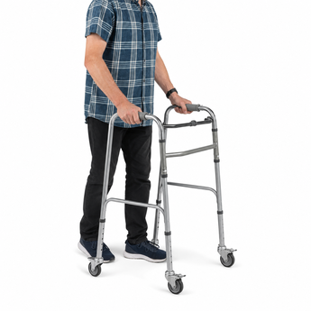 Four-Wheeled Foldable Aluminium Walker